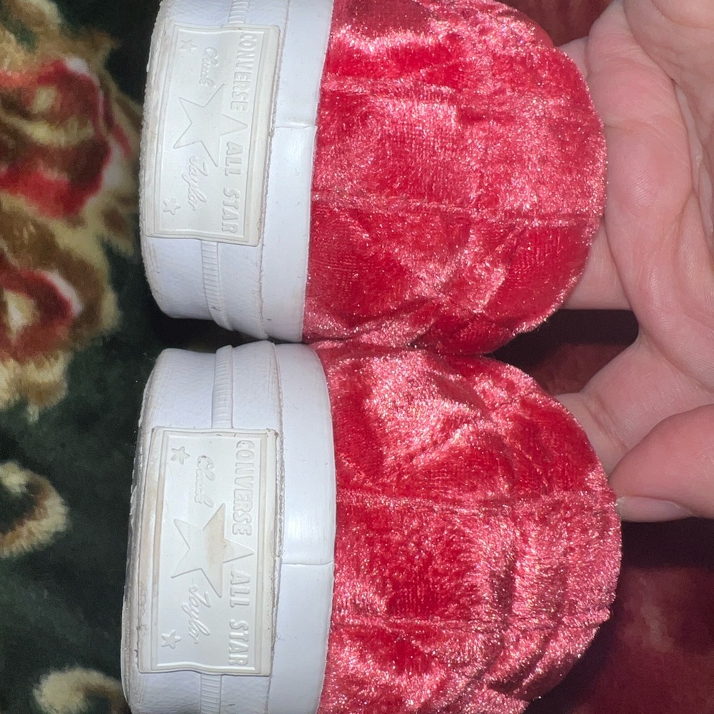 Tyler The Creator Red Fuzzy Converse Size 8 In Wo… - image 3